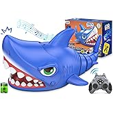 WELIN Remote Control Cars for Kids, Rechargeable Ground RC Car Shark Toys Robot Bite Game, 3 in 1 Electric Toys with 2 Batter