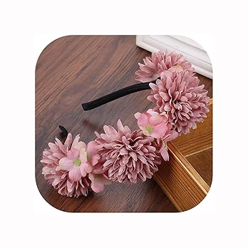 Amazon Com Wreath Headband Colorful Flower Headband Fabric