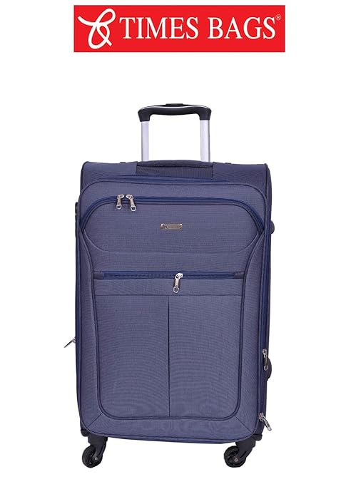 Times Bags 20 Stylish Polyster Expandable Trolley Bag Cabin Luggage - (Blue) 1TB4W20-B