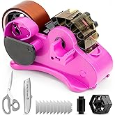 THINKLEARN Heat Tape Dispenser - Sublimation Heat Transfer Tape Dispenser with Scissors and Utility Knife, 1 '' & 3'' Core, M