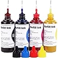 Sublimation Ink Bottle Inkjet Printers Refillable Ink Cartridge CISS for T802 T802XL T812 Workforce WF-4720 WF-4730 WF-4734 WF-4740 WF-7310 EC-4020 EC-4030 EC-4040 Heat Press Transfer on Mugs, T-Shirt