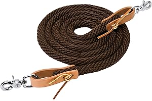 Weaver Leather Poly Roper Rein, 3/8-Inch x 8-Feet, Black