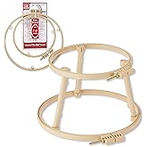 Morgan Embroidery Hoop Lap Stand | 7" &amp; 9" No-Slip Portable Embroidery Hoop Holder | Lightweight Circle Design for Sewing Crafters, Punch Needle, Cross Stitch, Needlepoint, Arts &amp; Craft | Made in USA