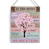 Office Quote Pink Tree Signs Wall Decor Desk