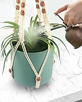 Trongle Macrame Plant Hangers 90cm, Boho Style, 100% Cotton, 2 Packs view 6