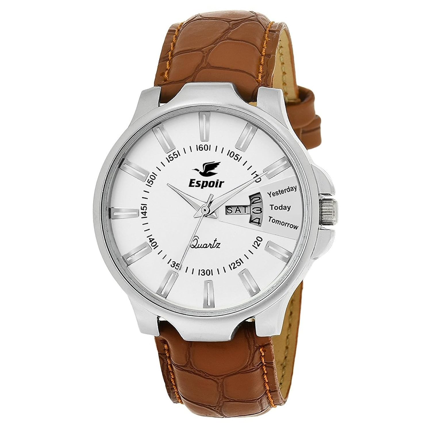 espoir exclusive series white dial day & date analogue boys and mens watch-oliver0507