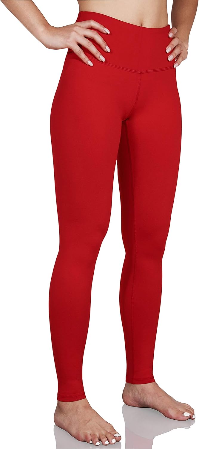 ODODOS Women's High Waist Yoga Leggings, Tummy Control Workout Running Compression Yoga Leggings with Inner Pocket: Clothing