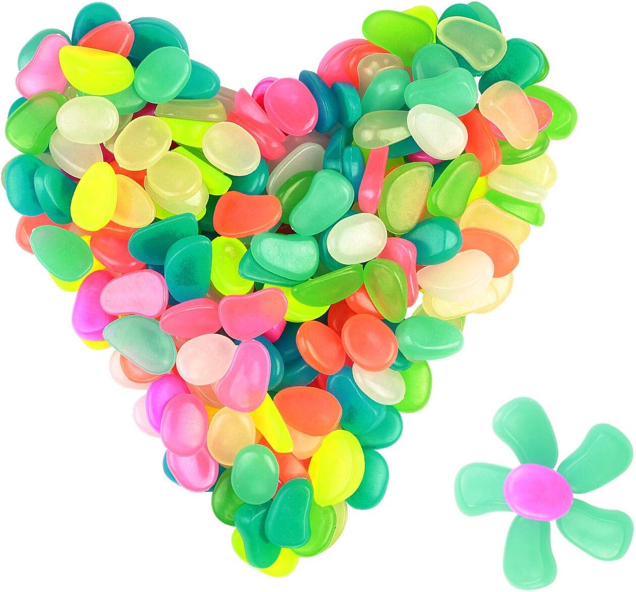 Amazon 0個夜光石 Kakoo カラフル ブルー 発光石 光る石 蓄光石 庭園アクセサリ 混色 ガーデニング カラフル 金魚鉢アクセサリー 花瓶飾り 水槽 カラフル 置物 オブジェ オンライン通販