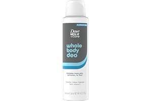 DOVE MEN + CARE Whole Body Deodorant Marine + Blue Cypress For 72H Odor Protection from pits, privates, to feet 4 oz