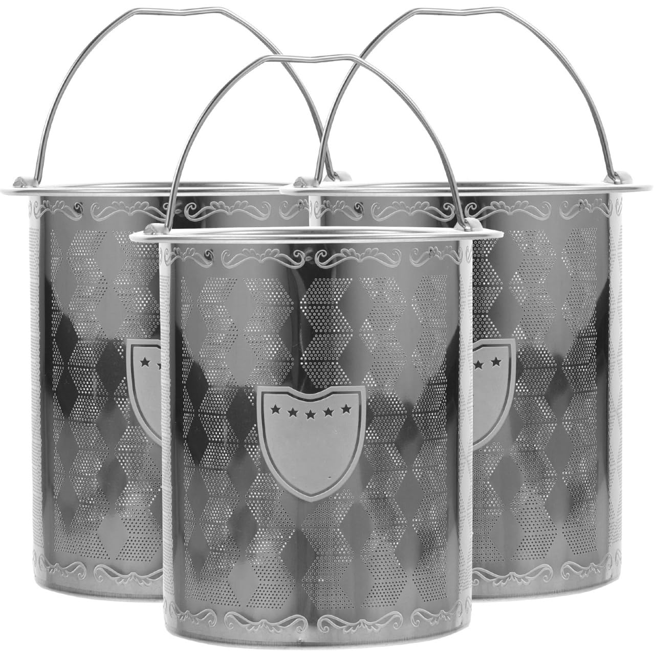 RORPOIR 3pcs Tea Leak Loose Tea Infuser Reusable Filter Pot Drain Stainless Steel Pot Stainless Steel Strainer Strainer Durable Filter Filters Silver