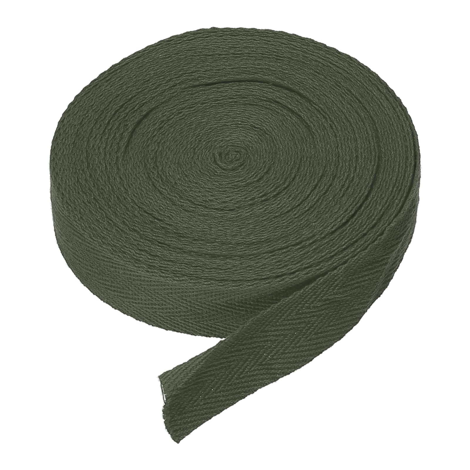 DMiotech 3/4"(2cm) 10 Yards Cotton Twill Tape Cotton Ribbons Bias Binding Tape Herringbone Tape Ribbons Army Green for DIY Crafts, Clothes, Sewing, Knit