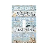 Xuejiaku Decorative Switch Plate Covers Beach Rules