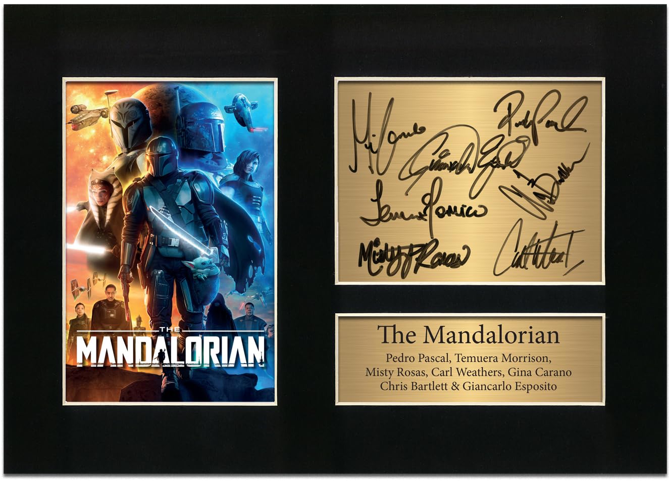 Zulu Image Star Wars The Mandalorian Cast Signed | Autograph A4 Printed Photo Reproduction Print Picture Display Series Plaque Bounty Hunter Grogu No45
