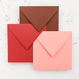 Clairefontaine 5883C Envelopes Pack 20 Burgundy Square 16.5x16.5cm 120g view 3
