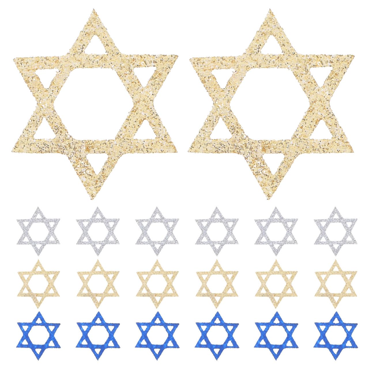 JOINPAYA Six-Pointed Candlestick Hanukkah Party Decoration Star Shape Table Scatter 50Pcs Jewish Holiday Party Supplies Hanukkah Table Centerpiece Decor