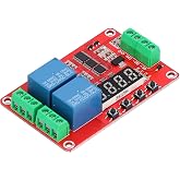Time Delay Relay Multi Functional 2-Channel Self Lock Cycle Timing Module Board (12V)