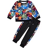 SunFocus Boys 3-6 Years Clothes Pullover Sweatshirt Tops and Pants Outfits Set