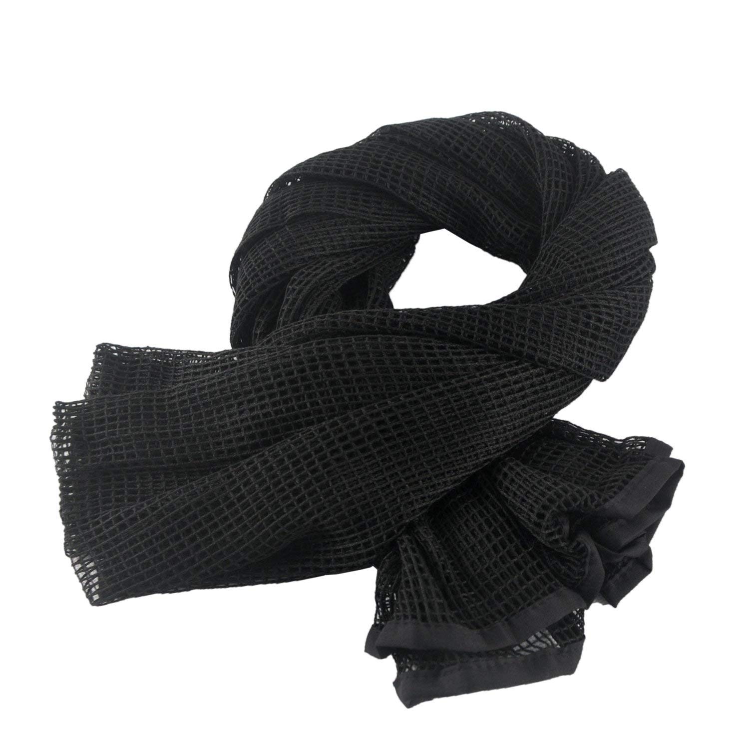 Sniper Veil Scarf Tactical Mesh Net Military Multifunctional Head Face Wrap for Hunting Shooting Wild Photography 180x80cm Camouflage