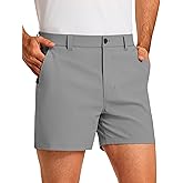 PULI Golf Shorts Men 5 Inch Inseam Stretch Casual Dress Shorts with Pockets Waterproof Lightweight Quick Dry