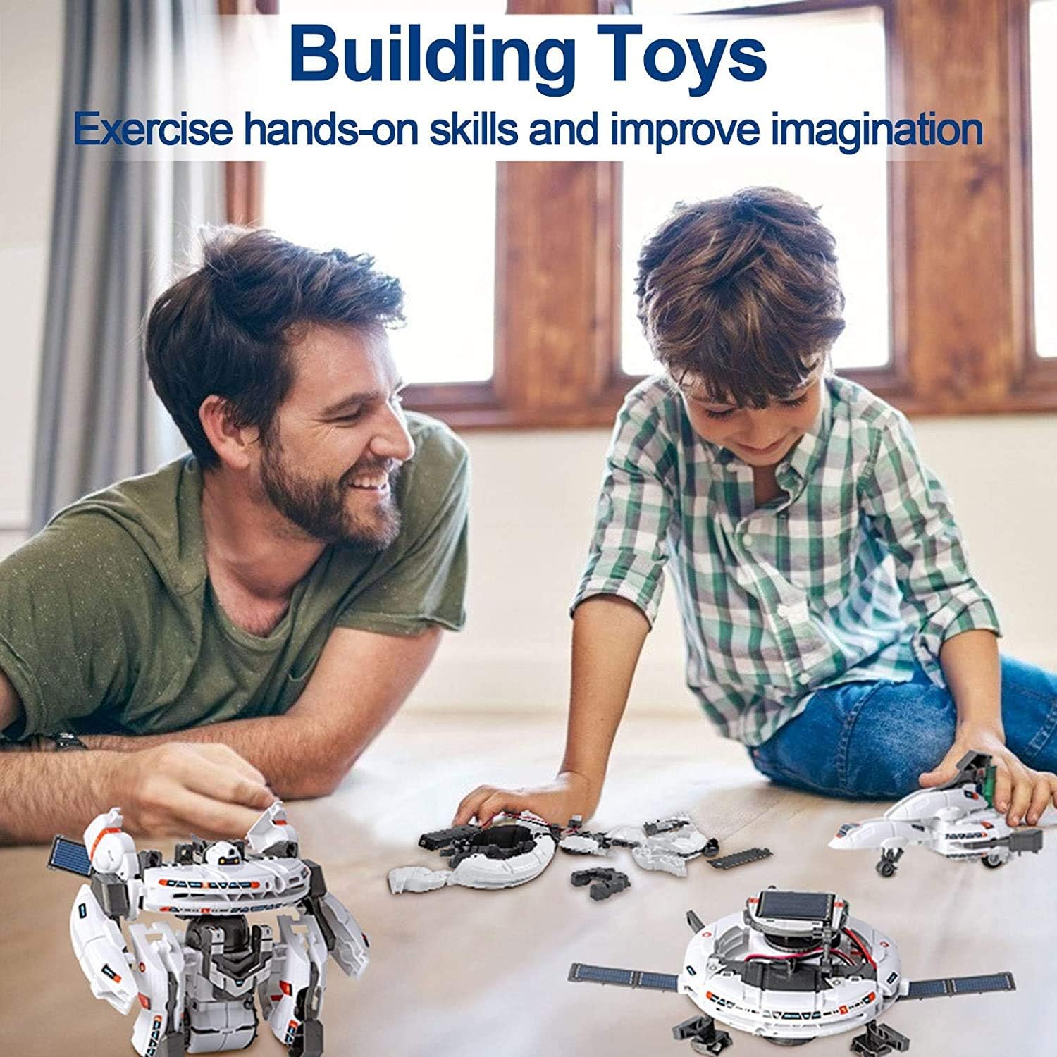 STEM Toys 6-in-1 Solar Robot Kits Space Toys DIY Building Set Science Experiment Kit Engineer Building Activities for Kids Learning & Education Toys Powered by The Sun (200 Pieces): Toys & Games