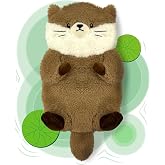 Otter Microwave Heating Pad for Cramps,Cute Stuffed Animal,Cozy Plush | 15 * 8" Cozy Plush Microwavable Heating Pads for Back, Neck Shoulder, Washable Cover,Unscented