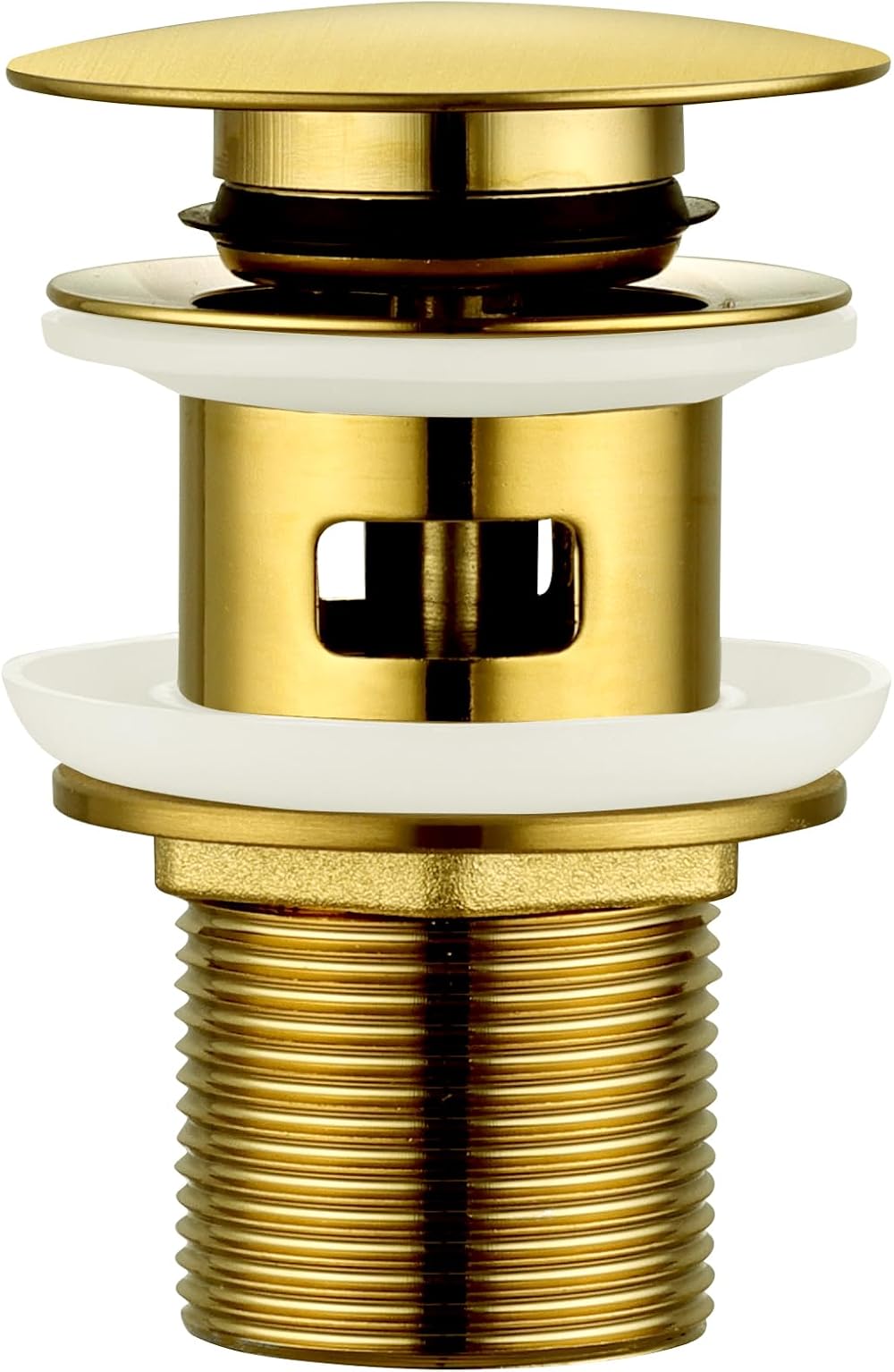 Peppermint Brushed Gold Pop Up Slotted Basin Waste with Overflow