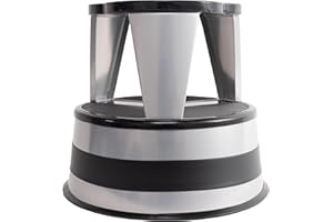 Cramer Kik Step Steel Step Stool - Two Step Stool, Holds 350 lbs (Silvertone)