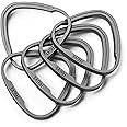 TISUR Triangle Titanium Key Rings, Small Split Keyring for Car Key Chain/Keychain/Carabiner/Dog Tags