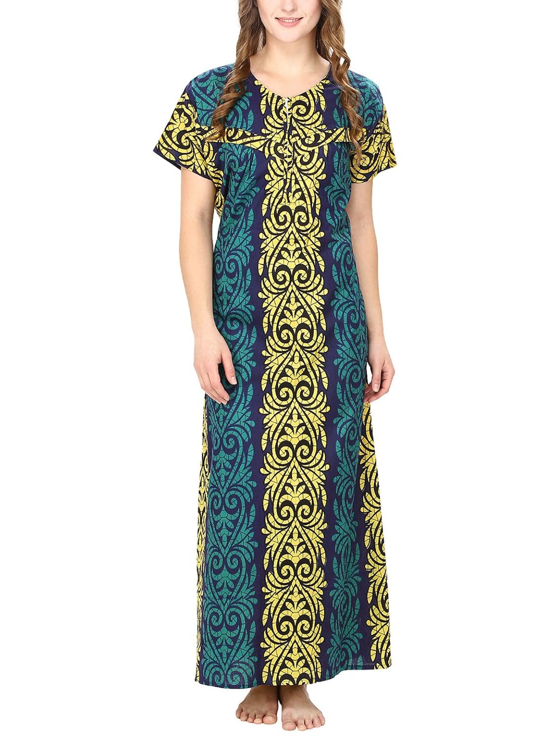 secret wish women's cotton maternity nighty