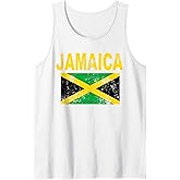 Flag Jamaica T-Shirt Cool Jamaican Flags Men Women Gift Tee Tank Top Small