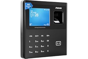 ANVIZ Time Clocks for Employees Small Business - Forever Free Cloud Software - CX2 Fingerprint Biometric Clock in and Out Attendance Machine