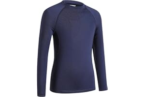 HYCOPROT Boy's Compression Shirts Young Children Long Sleeve Tee Shirt Kid Youth Quick Dry Tops for Football Basketball Gym