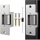 Chumia Electric Door Strike Lock 12VDC Fail-Secure for Access Control | Stainless Steel, 3.5 x 1.5 x 0.95 Inch; 700 lb Holding Force; for Wood or Metal Doors; Includes Screws and Diode.