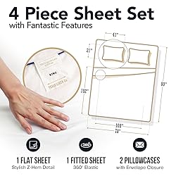 TEXAS LINEN CO. Egyptian Cotton Sheets King Size