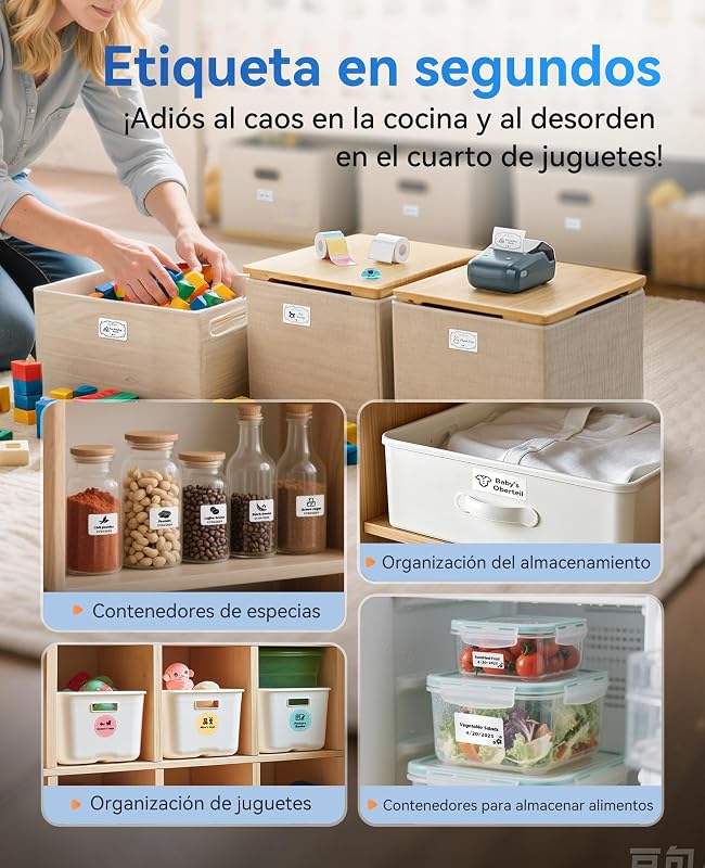 Máquina de rotulagem B1, impressora autoadesiva fácil de usar para escritório, casa e negócio, aplicação versátil, impressora térmica com etiqueta 50×30mm azul