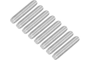 uxcell 8Pcs Fully Threaded Rod, M10 x 50mm 304 Stainless Steel Right Hand Thread Bar Studs M10-1.5 Thread Pitch for Furniture