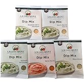 A Blend Above Best Sellers Dip Mix 5 Pack Includes Roasted Garlic Parmesan, Maui Onion, Garlic Bacon Ranch, Spicy Garlic, and Spinach Artichoke