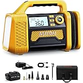 AstroAI TC3 Air Compressor Portable Tire Inflator Offroad Air Compressor for Truck 150PSI with Digital Display Air Pump for Car Heavy Duty for 4x4 Vehicle, RV, SUV, Car Accessories Yellow
