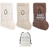 COZYOFFI Cozy Socks for Women Gifts: Fuzzy Ultra-Soft Warm Fluffy Cute Luxury Cloud Socks for Home Sleep 3 Pack