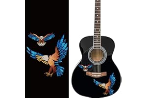PLIGREAT 2 Pack Guitar Guard Board Stickers - Removable Eagle Decals DIY Gifts for Guitarist & Bass Player