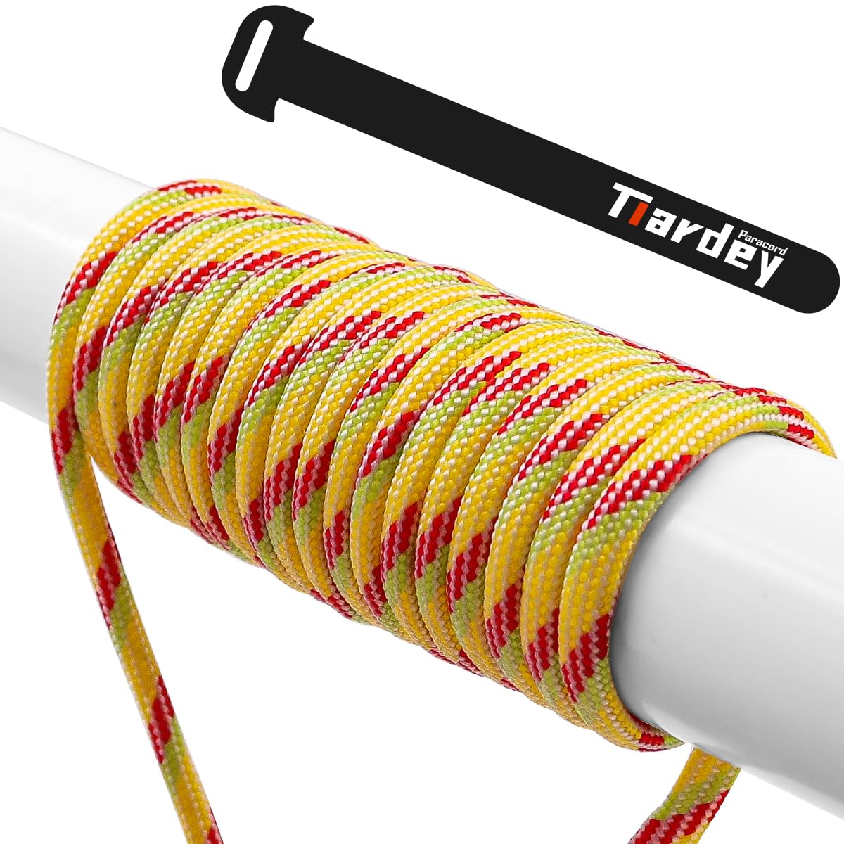 Tiardey PRN-097 Paracord 4mm 100ft (31m) 9 Core Strand,Tear-resistant,Nylon Cord,Mil Spec Type III Paracord,Holds up to 250kg for Outdoor Survival Camping