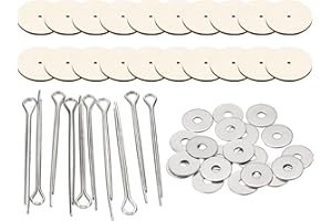 PATIKIL 40mm Doll Joints, 20 Set Removable Cotter Pin Joints Connector and Fiberboard Tray for Bear Limbs Making Head Joints 