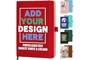 Personalized Journal Notebook with Logo Photo Custom Journaling Notebook for Women Men College Ruled Notebooks Design Leather