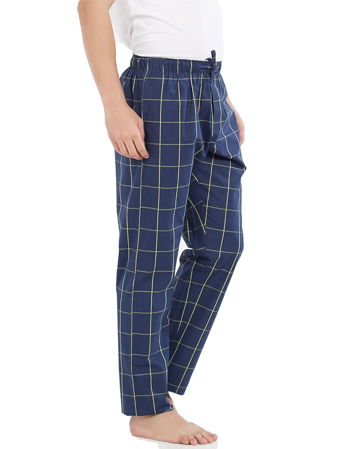 xyxx men's lime checks pyjama