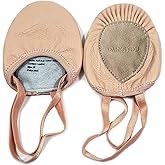 DANCEYOU Pirouette Lyrical Leather Half Sole Ballet Jazz Contemporary Practice Turning Dance Shoes Girls Women Boy Men