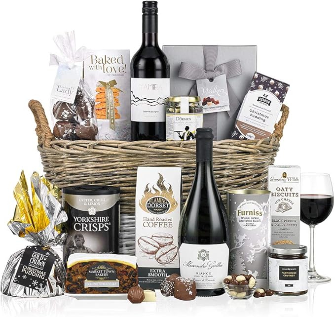 Snowy Delights Luxury Aesthetic Christmas Hamper Silver and White