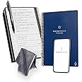 Rocketbook Fusion Reusable Undated Productivity Planner, Executive Size 6x8.8, Navy Blue - Goals, Monthly and Weekly Calendar, Daily To-do List, Lined and Dotted Notes Pages