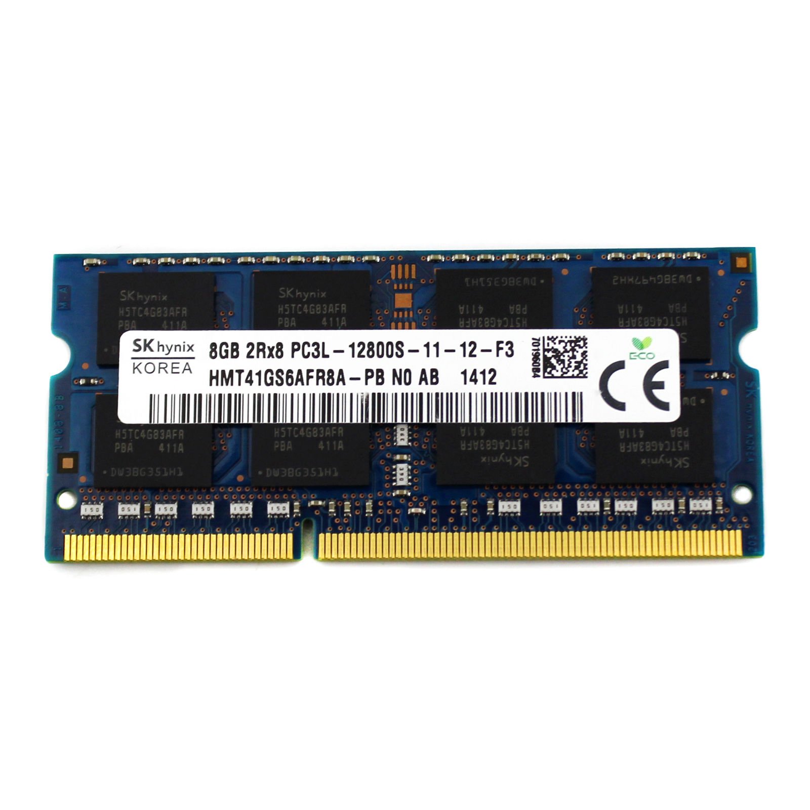HP (Hynix Manufactured) 8Gb Ddr3 Memory So-Dimm 204Pin Pc3L-12800S 1600Mhz Hmt41Gs6Afr8A-Pb