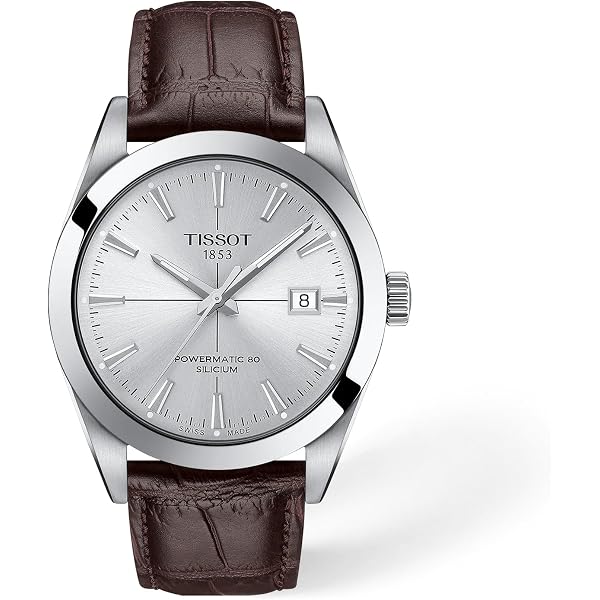 tissot mens gentleman auto stainless steel dress watch brown t1274071605101 Tissot mens Gentleman Auto Stainless Steel Dress Watch