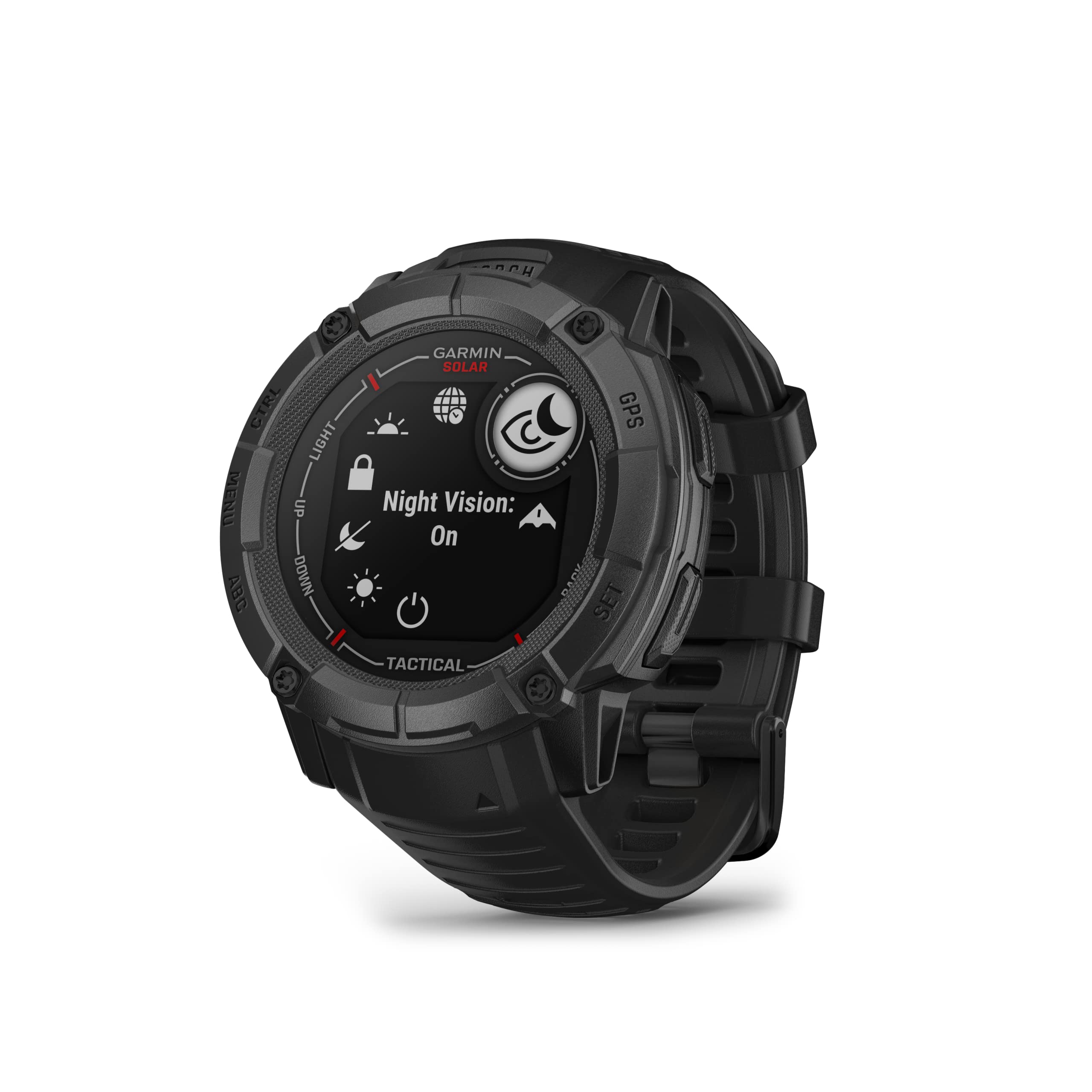 Garmin Instinct 2X Solar Tactical, Reloj Inteligente con GPS Resistente al Agua, Carga Solar, Funciones Tacticas y Deportivas, Pulsioximetría, Notificaciones del Smartphone, Negro